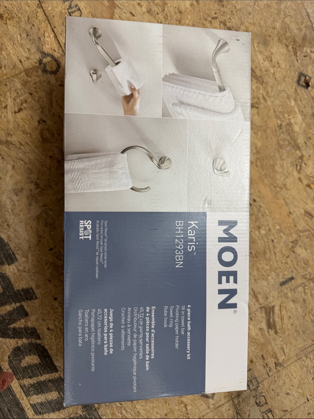 New Moen Karis Brushed Nickel Bath Accessory Set Silver Finish